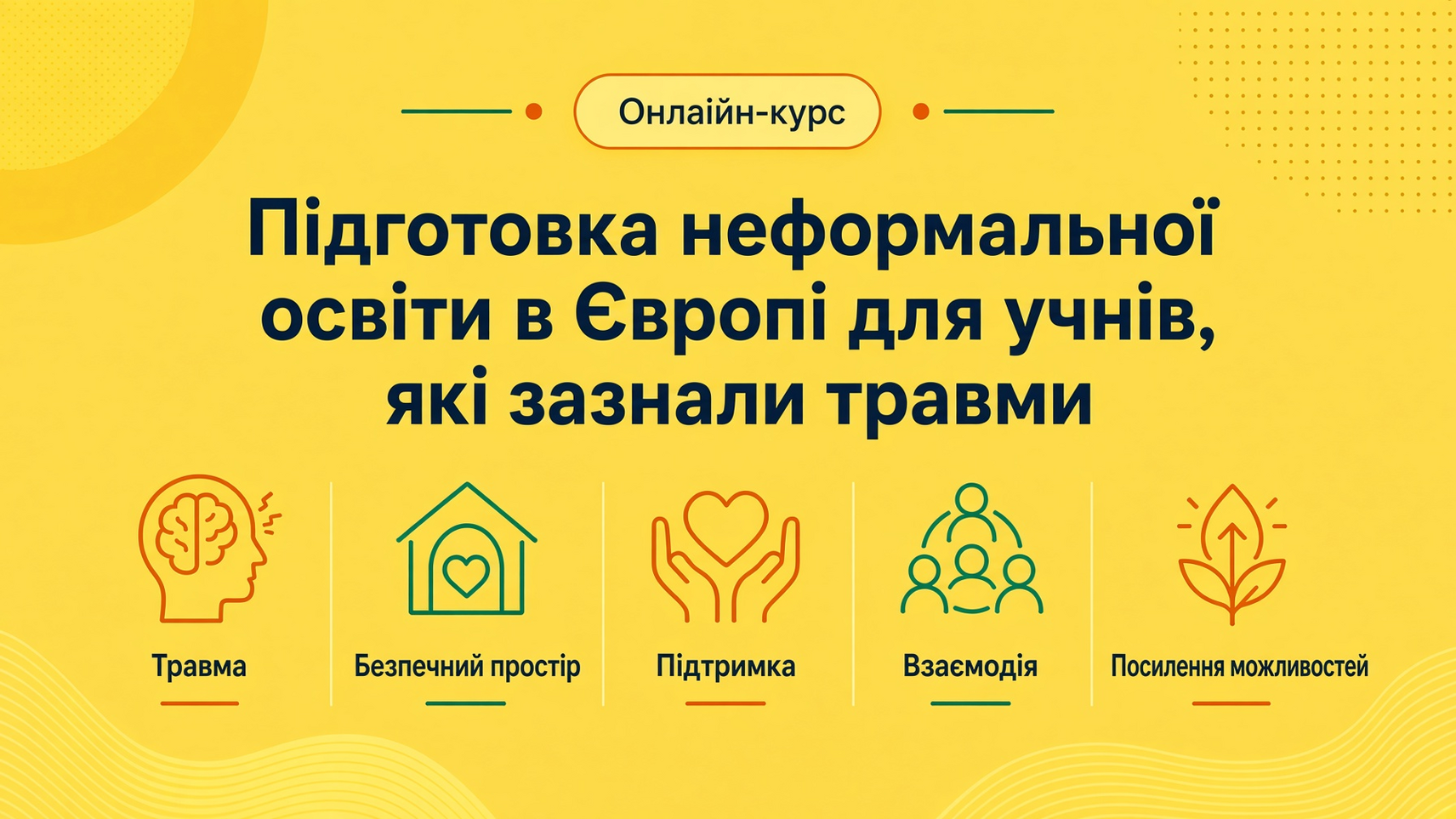 Підготовка неформальної освіти в Європі для учнів, які зазнали травми